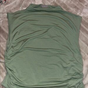 H&M Green Sleeveless Button Down Shirt